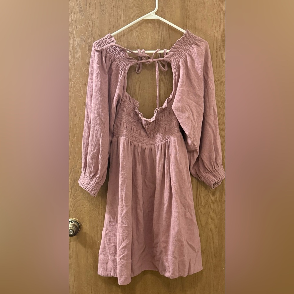 Free People Mauve This is Everything Mini Dress